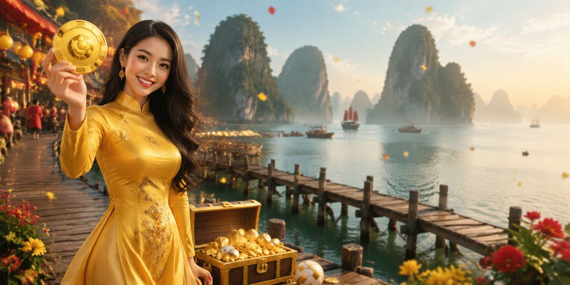 Người hâm mộ bóng đá tại Hạ Long Bay đặt cược trực tuyến trong trang phục áo dài